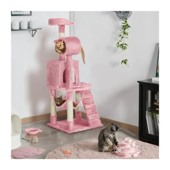 Кошачье дерево|высокое кошачье дерево|Деревянные кошачьи деревья и башни для помещений|многоуровневая большая кошачья башня, кошачий домик